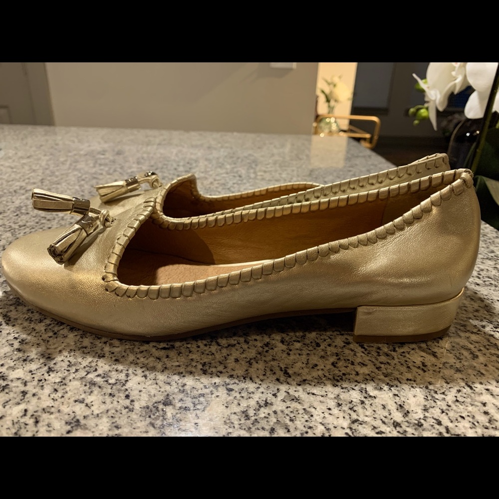 Jack Rogers Gold Loafer Heels